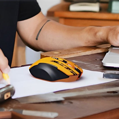 souris sans fil jaune bureau homme