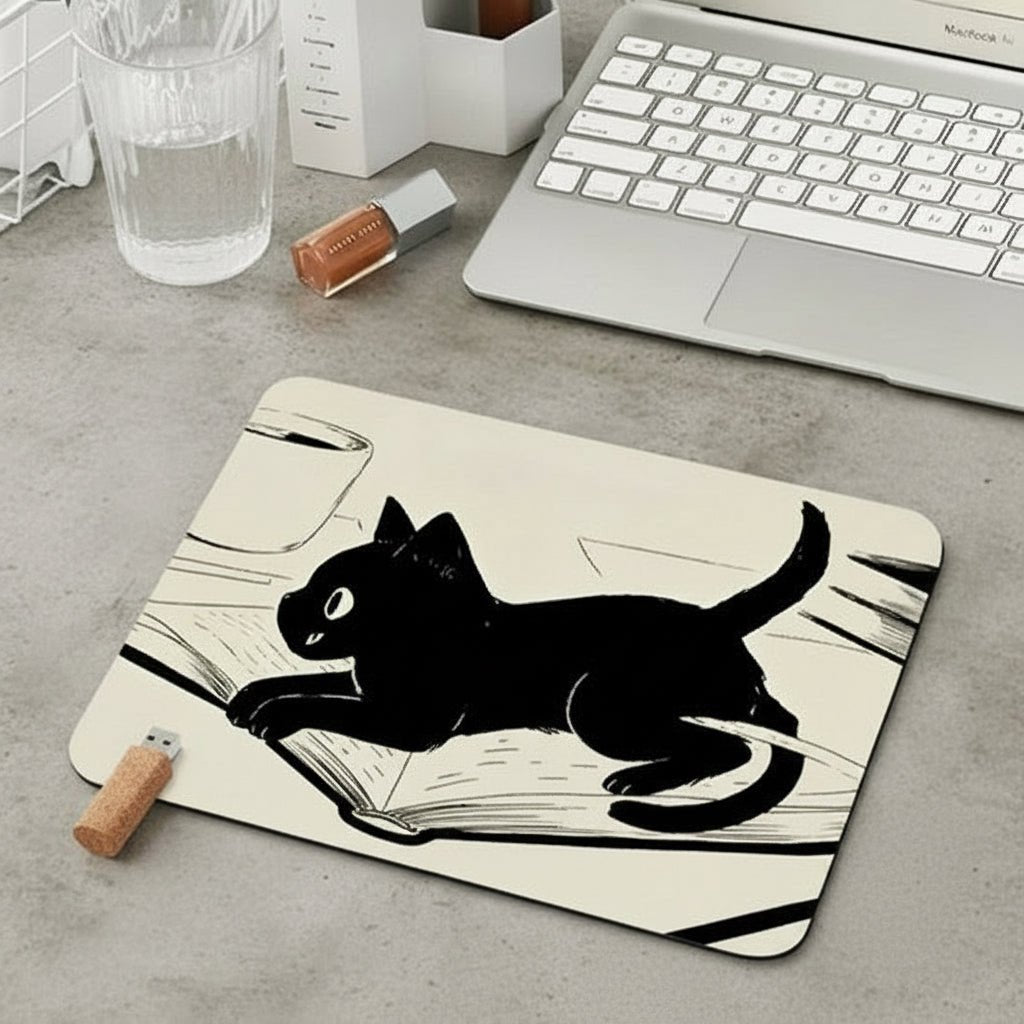 Tapis de souris chat noir | Comfort Pro - TapSouris