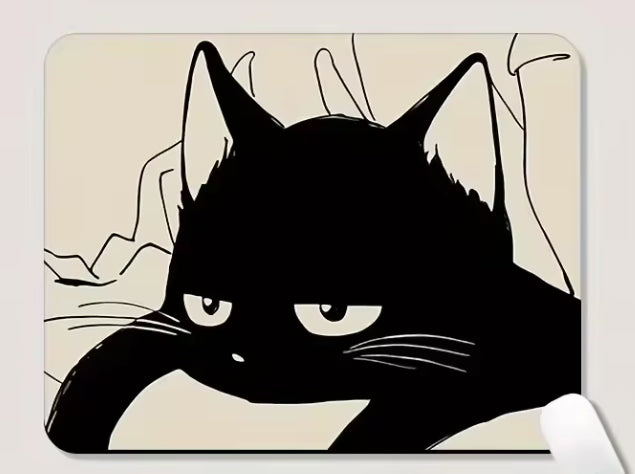 Tapis de souris chat noir | Comfort Pro